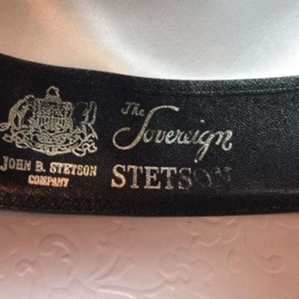 RARE Vintage STETSON Sovereign Gray Felt Fur Fedora Hat - Picture 16 of 16